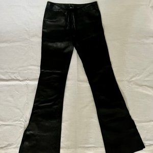 Arden B. Bootcut Leather Pants with Side Slits